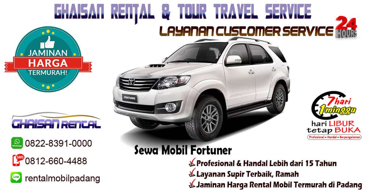 Sewa Mobil Fortuner Padang Perhari Paling Murah | Ghaisan Rental