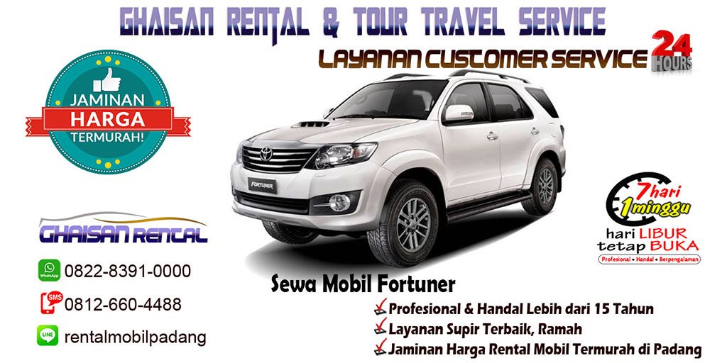 Sewa Mobil Fortuner Padang Perhari Paling Murah Ghaisan 